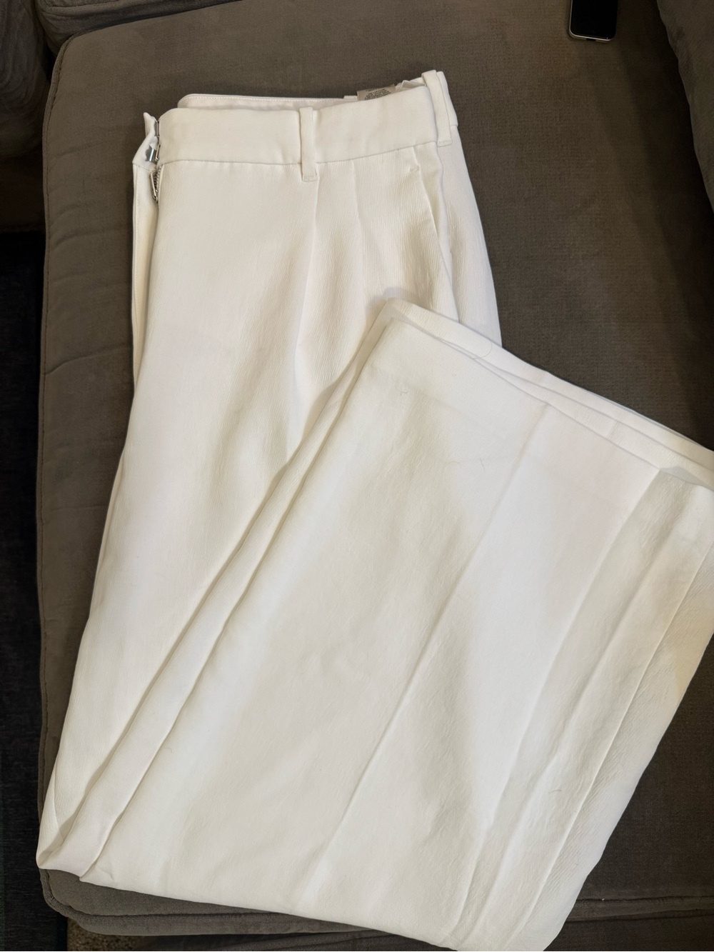 Aritzia The Effortless Pant White Wide Leg Trousers Size 16